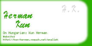 herman kun business card